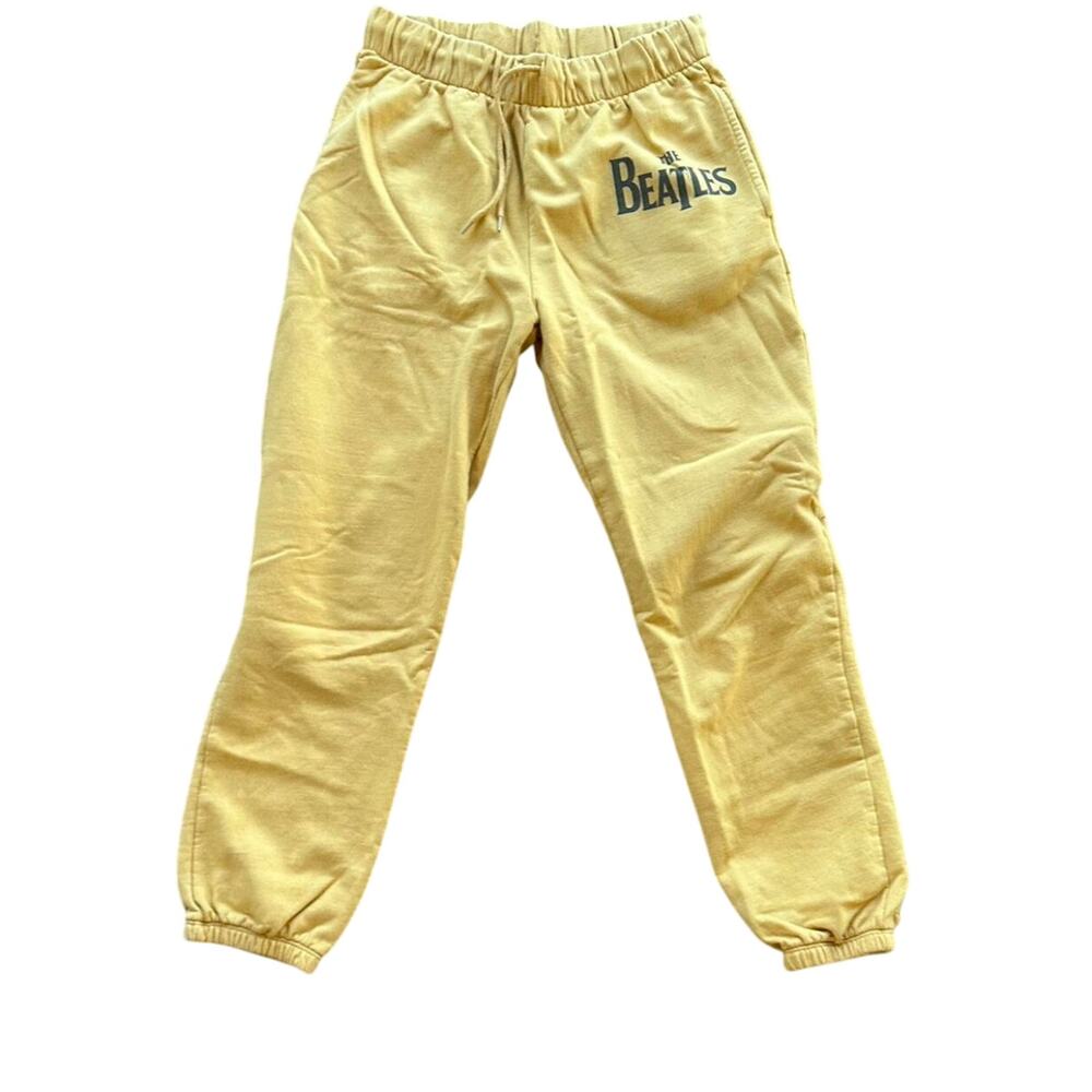 The Beatles Mustard Yellow Jogger Sweatpants Loungewear Drawstring 2x